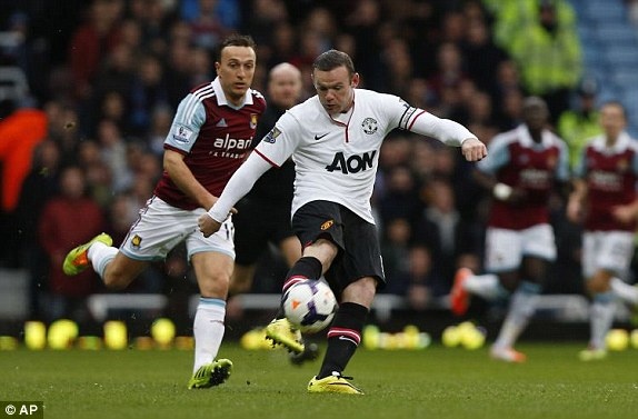 West Ham 0-2 M.U: Man doc dien cua Rooney hinh anh