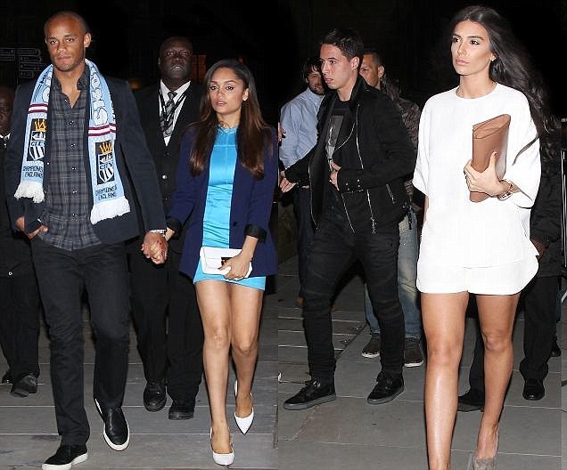 Dan sao Man City dua vo va ban gai du tiec mung chuc vo dich hinh anh