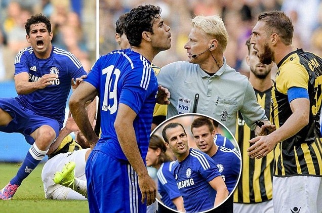 Diego Costa suyt danh nhau voi hau ve doi phuong hinh anh