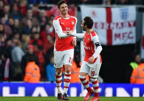 Ghi 2 ban trong 2 phut, Giroud dua Arsenal vao tu ket FA Cup hinh anh