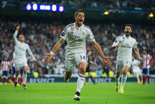 Ronaldo va Chicharito giup Real loai Atletico o tu ket hinh anh
