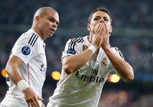 Chicharito khoc khi ghi ban giup Real danh bai Atletico hinh anh