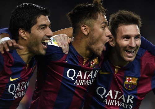 Barca thang 6-0, Messi - Neymar - Suarez vuot moc 100 ban hinh anh