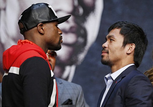Mayweather doi mat Pacquiao truoc dai chien o Las Vegas hinh anh