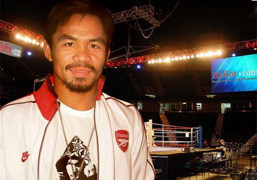 Huyen thoai quyen anh Pacquiao yeu thich Arsenal hinh anh