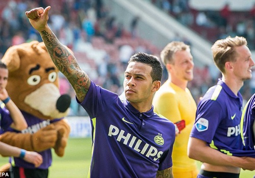 Memphis Depay hy vong thanh cong nhu Ronaldo o M.U hinh anh