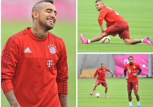 Vidal bi xo hang ngay buoi tap dau tien o Bayern Munich hinh anh