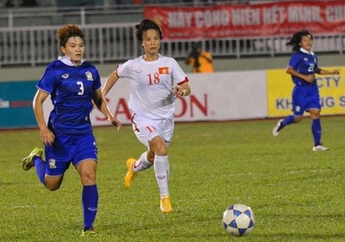 Ha Thai Lan 2-0, tuyen nu VN vao vong loai cuoi Olympic 2016 hinh anh