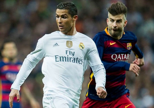 Gerard Pique,  Lionel Messi,  Barcelona,  Real Madrid anh 1