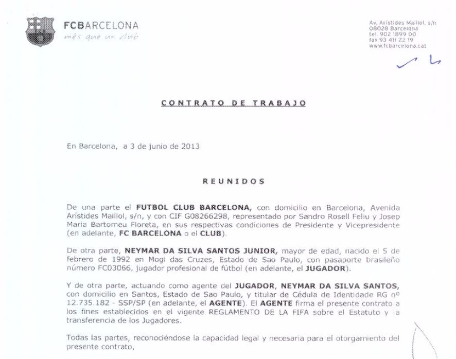 Neymar ký hợp đồng 5 năm với Barca ảnh 2 Neymar ky hop dong 5 nam voi Barca anh 2