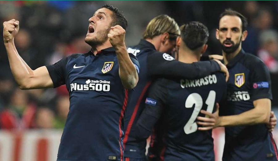 Atletico Madrid ăn mừng chiến thắng trước Bayern ảnh 2 Atletico Madrid an mung chien thang truoc Bayern anh 2