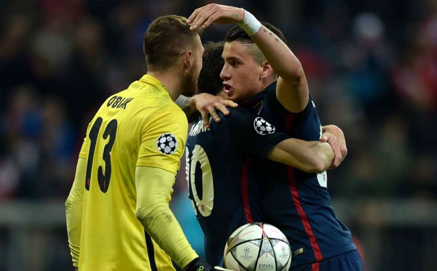 Atletico Madrid ăn mừng chiến thắng trước Bayern ảnh 3 Atletico Madrid an mung chien thang truoc Bayern anh 3
