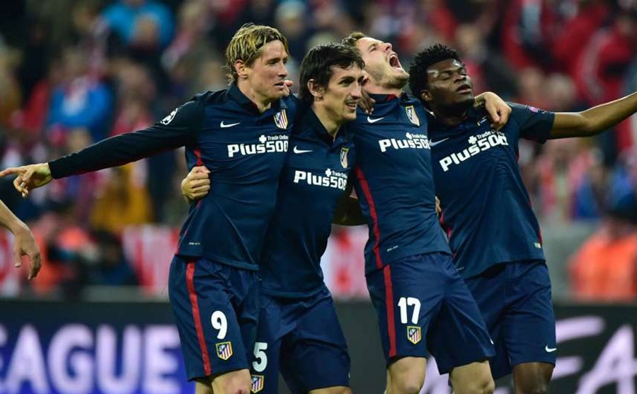 Atletico Madrid ăn mừng chiến thắng trước Bayern ảnh 4 Atletico Madrid an mung chien thang truoc Bayern anh 4