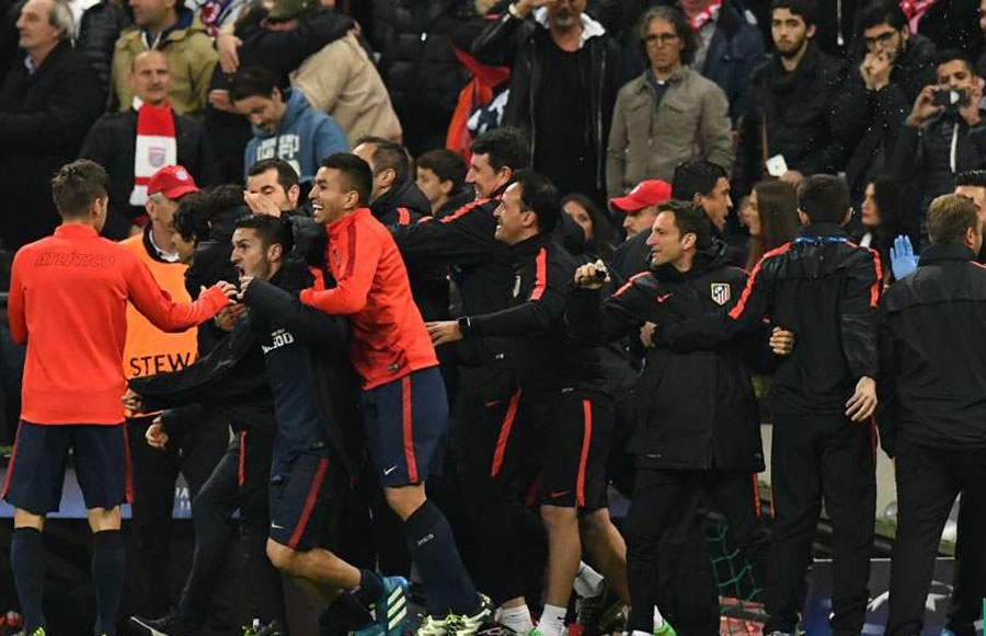 Atletico Madrid ăn mừng chiến thắng trước Bayern ảnh 6 Atletico Madrid an mung chien thang truoc Bayern anh 6