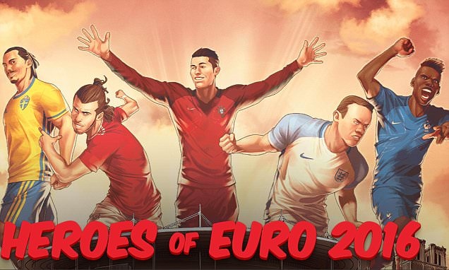 Ronaldo, Rooney, Bale thành siêu anh hùng Euro ảnh 1 Ronaldo, Rooney, Bale thanh sieu anh hung Euro anh 1
