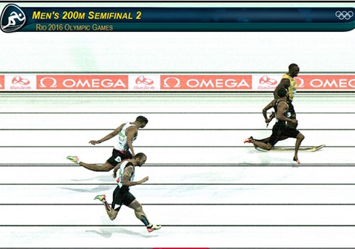 Usain Bolt vao chung ket 200 m anh 1