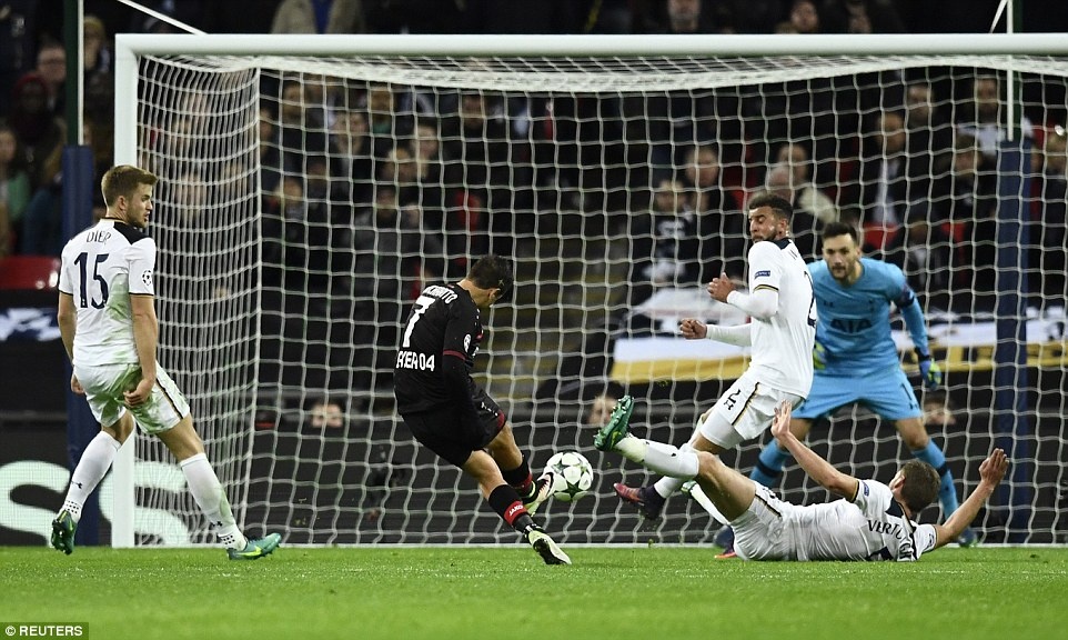 Doi bong cua Chicharito thang Tottenham anh 7