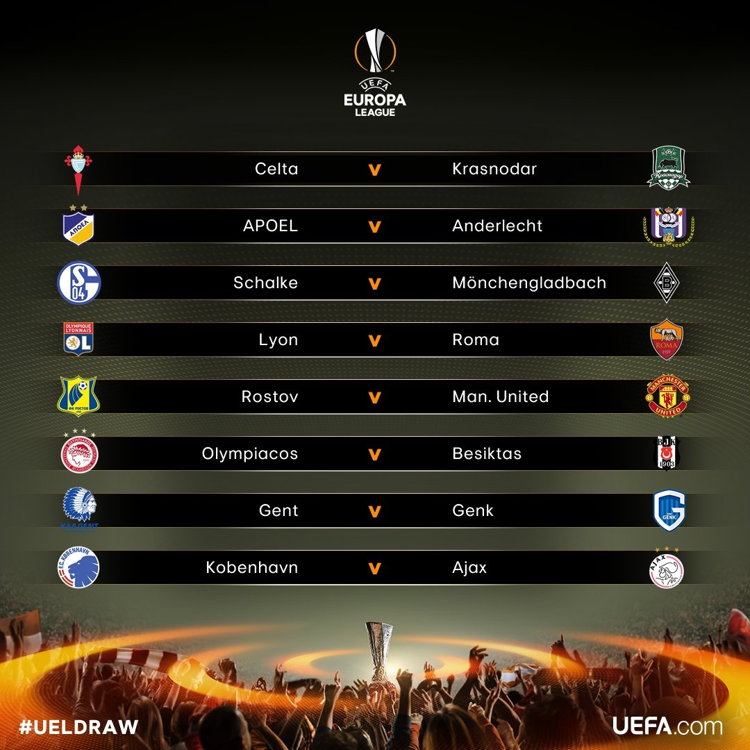 Bốc thăm vòng 1/8 Europa League ảnh 1 Boc tham vong 1/8 Europa League anh 1