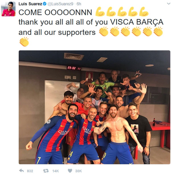 Cầu thủ Barca khoe kỷ lục Champions League ảnh 1 Cau thu Barca khoe ky luc Champions League anh 1