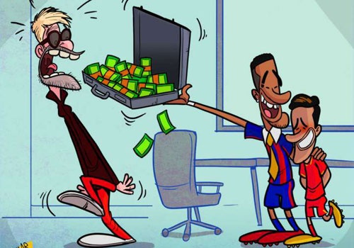 Hi hoa Neymar dung vali tien de dua Coutinho ve Barca hinh anh