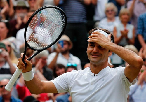 Roger Federer roi le khi lap ky luc vo dich Wimbledon hinh anh