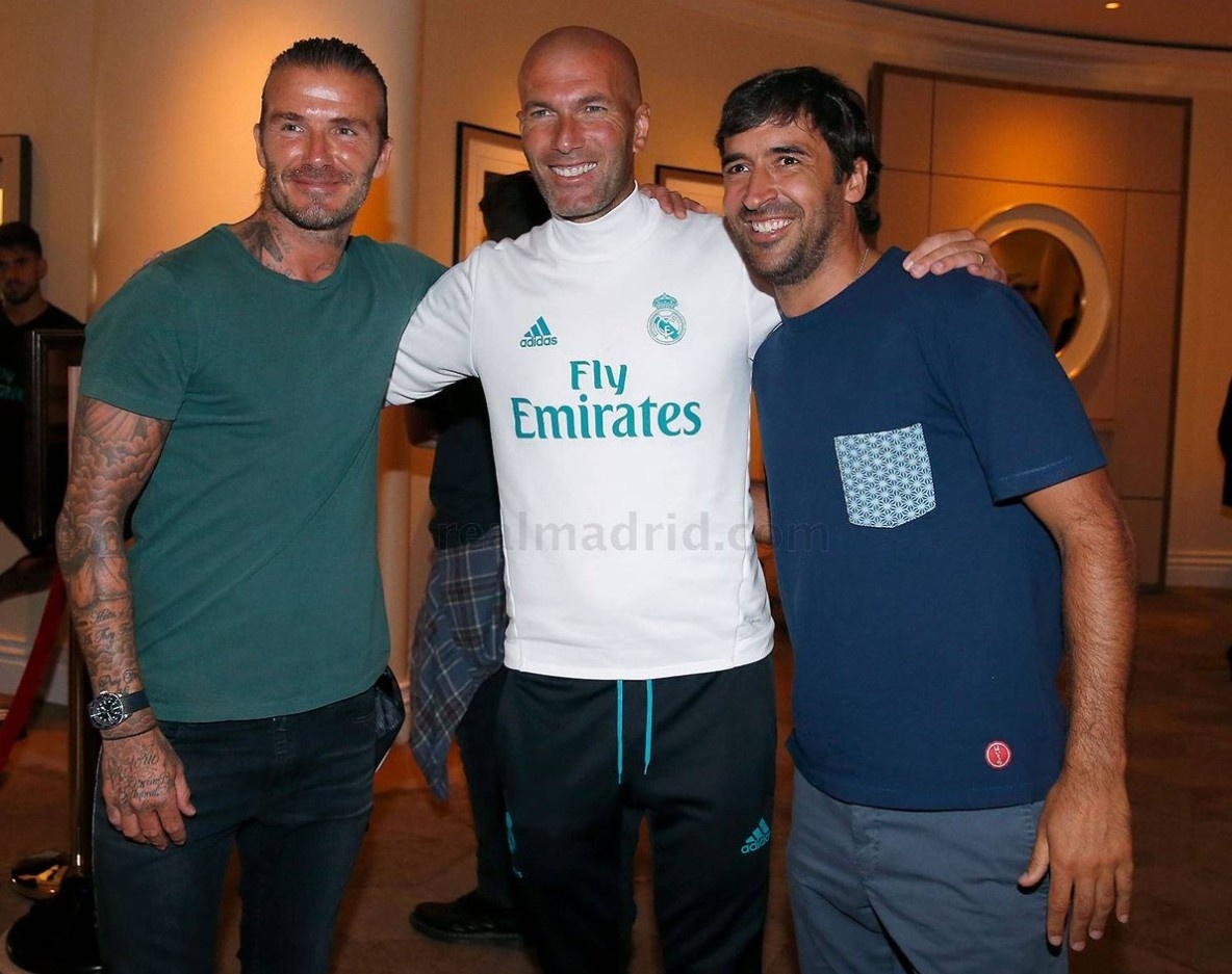 Beckham hội ngộ với Zidane và Raul ảnh 1 Beckham hoi ngo voi Zidane va Raul anh 1