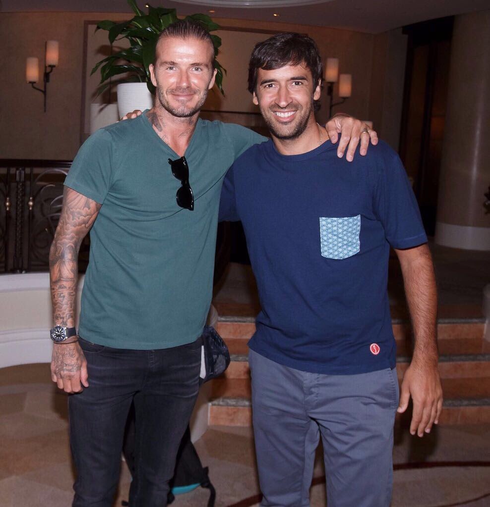 Beckham hội ngộ với Zidane và Raul ảnh 2 Beckham hoi ngo voi Zidane va Raul anh 2