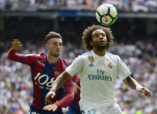 Real vs Levante (1-1): Marcelo nhan the do vi choi xau hinh anh