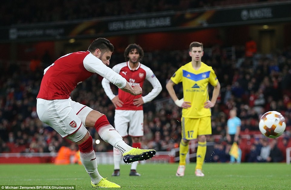 Arsenal thắng BATE Borisov 6-0 ảnh 8 Arsenal thang BATE Borisov 6-0 anh 8