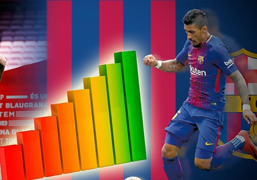 Paulinho tang gia sau 4 thang den Barca hinh anh