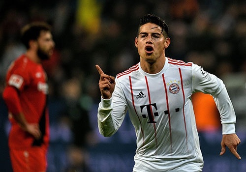 James Rodriguez kien tao va ghi ban, Bayern thang Leverkusen 3-1 hinh anh