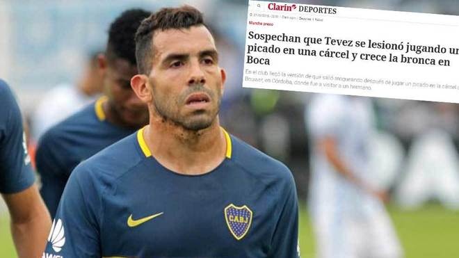 Tevez chấn thương khi dự trận đấu trong tù ảnh 1 Tevez chan thuong khi du tran dau trong tu anh 1