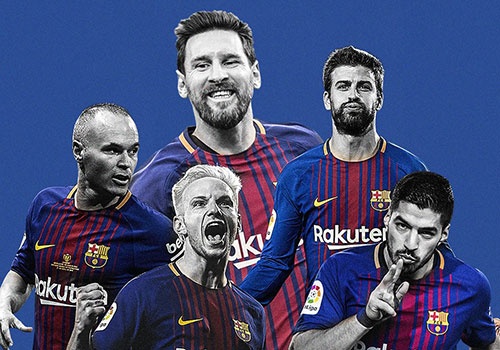 Messi ghi hat-trick, Barca vo dich La Liga mua nay hinh anh