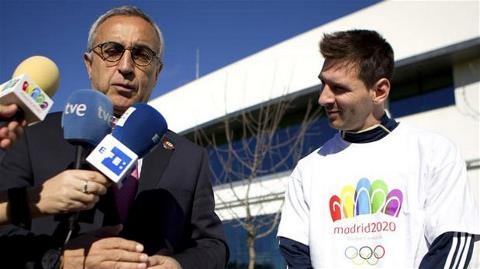 Video Messi ung ho Madrid dang cai Olympic 2020 hinh anh