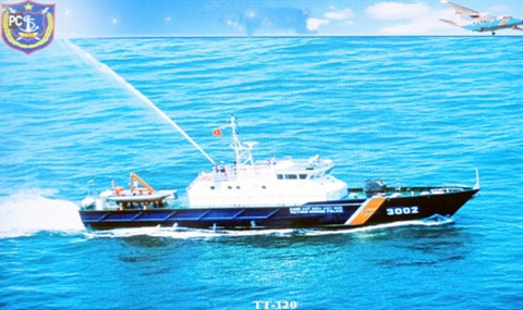 Canh sat bien Viet Nam dong tau trinh sat moi hinh anh