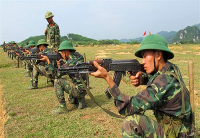 Trung doan 246, Quan khu 1 luyen cac the ban sung hinh anh