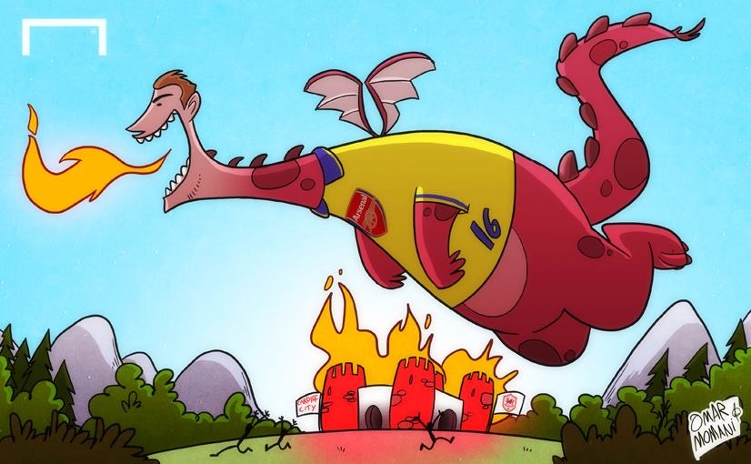 Ramsey duoc vi nhu… quai vat thet ra lua hinh anh