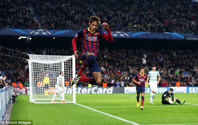 Nhin lai hat-trick dau tien cua Neymar cho Barca hinh anh