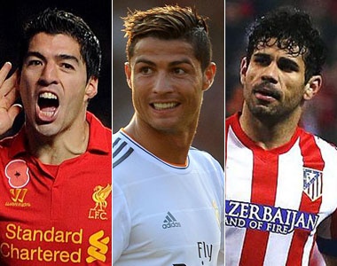 Suarez, Costa de doa Ronaldo trong cuoc dua gianh Giay Vang hinh anh