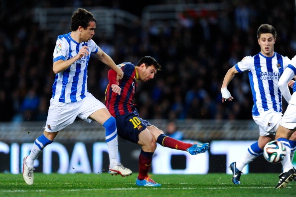 Sociedad 1-1 Barca: Messi dai chien Ronaldo o chung ket hinh anh
