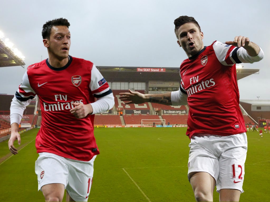 Stoke - Arsenal: Oezil va Giroud pha dao Britannia hinh anh