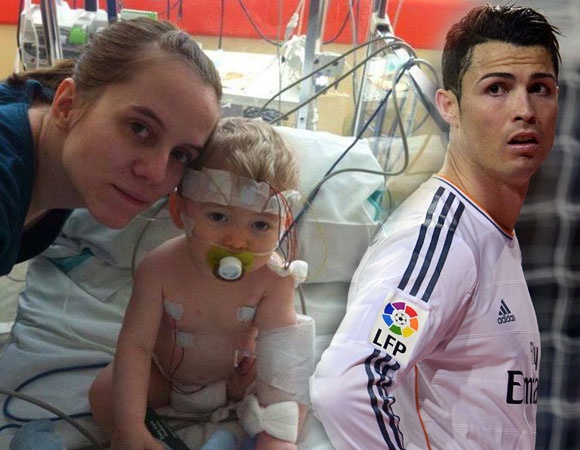 Ronaldo chi hon 2 ty dong giup fan nhi chua benh hinh anh