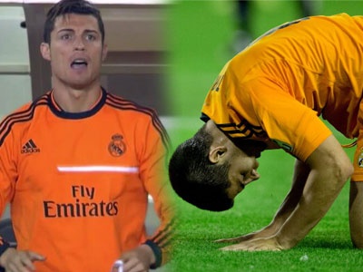 Ronaldo that than nhin dong doi guc nga tren san Valladolid hinh anh