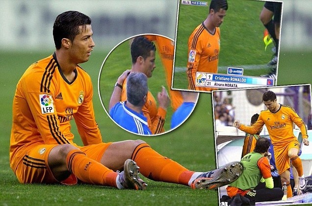 Ronaldo chan thuong roi san, Real mat diem phut 86 hinh anh