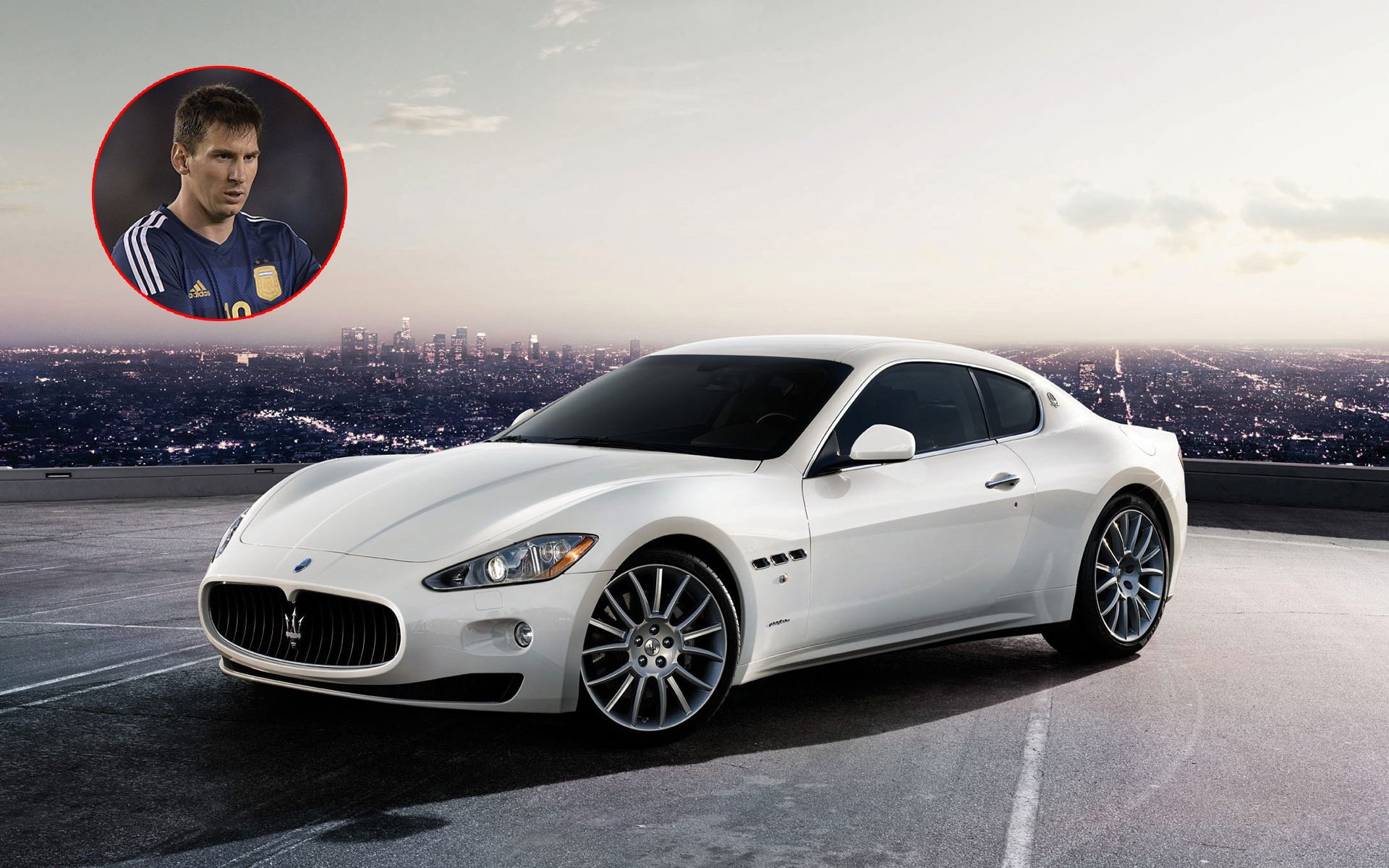 Messi không phải là tay chơi tốc độ như Ronnaldo nên chiếc xe của siêu sao người Argentina kém xa xế hộp của tiền đạo thuộc biên chế Real. Chiếc Maserati GranTurismo MC Stradale màu trắng của M10 có giá 107.000 bảng 