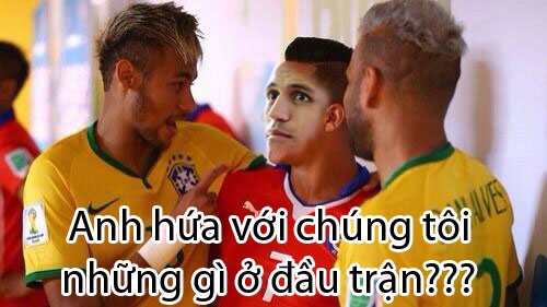 Sanchez mat bac phech khi bi Neymar va Alves quay sau tran hinh anh