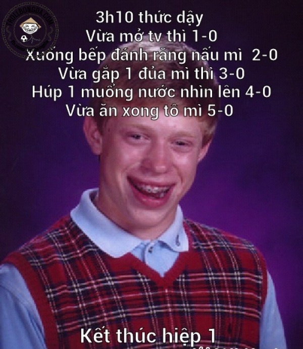 Thất bại của Brazil trước Đức chóng vánh đến nỗi NHM chưa kịp ăn hết gói mỳ thì tỷ số đã là 5-0 cho cỗ xe tăng.