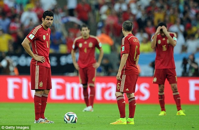 Tây Ban Nha là đội gây thất vọng lớn nhất tại World Cup 2014.