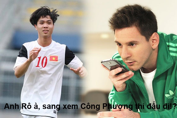 Anh vui Messi ru Ronaldo di xem Cong Phuong thi dau hinh anh