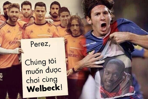 Anh vui Messi va Ronaldo than tuong Welbeck hinh anh